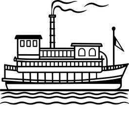 silhouette of a ship