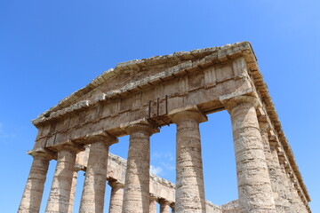 Segesta, Sicily, Italy - April 7 2025: Doric Temple of Segesta