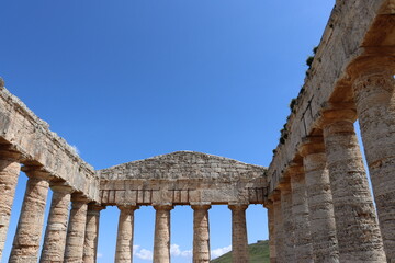 Segesta, Sicily, Italy - April 7 2025: Doric Temple of Segesta
