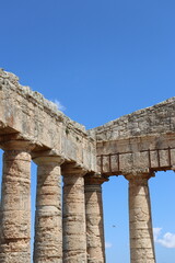 Segesta, Sicily, Italy - April 7 2025: Doric Temple of Segesta