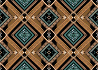 vector pattern, Navajo seamless,brown green tones, geometric, native american ornament, abstract geometric background,Aztec native style for decoration,vintage clothing, rugs, textiles,fashion etc