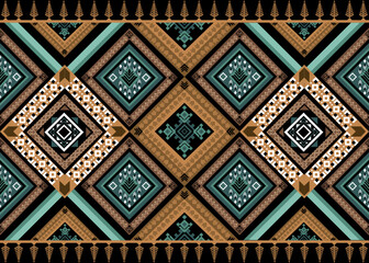 vector pattern, Navajo seamless,brown green tones, geometric, native american ornament, abstract geometric background,Aztec native style for decoration,vintage clothing, rugs, textiles,fashion etc