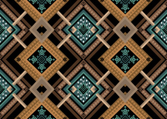 vector pattern, Navajo seamless,brown green tones, geometric, native american ornament, abstract geometric background,Aztec native style for decoration,vintage clothing, rugs, textiles,fashion etc