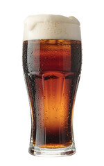 
Glass of cola with foam isolated on transparent background  