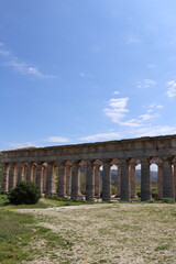 Segesta, Sicily, Italy - April 7 2025: Doric Temple of Segesta
