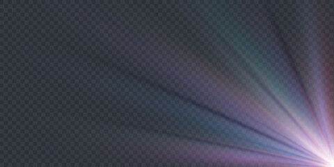 Rainbow crystal star. Crystal ray light, sun shines rainbow red yellow and blue color. Optical fire light effect. Vector lens glare leakage glare reflection effect. Sparkle shine. Sunlight.