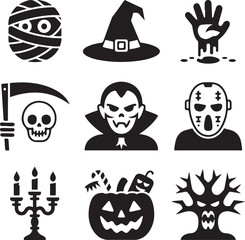 Grim Reaper Silhouette Vector

Hooded Death with Scythe Illustration

Spooky Grim Reaper Halloween Design

Cloaked Reaper with Skull Face Art

Dark Grim Reaper Silhouette Clipart