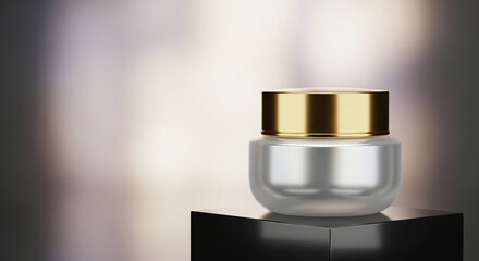 Luxury Cosmetic Jar on Display. Ai generation