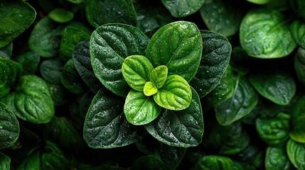 Close-up of lush green foliage.