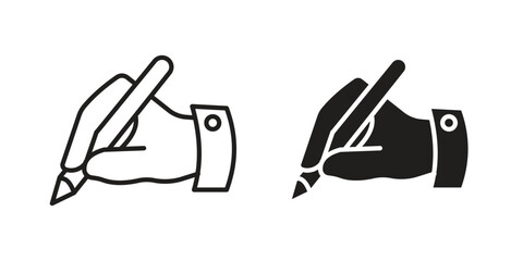 Obraz premium Write icon for web designs. editable pictogram.