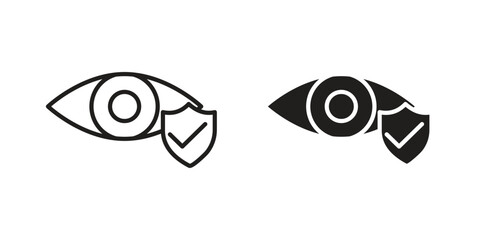 Vision insurance icon for web designs. editable pictogram.