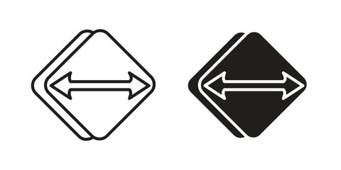 Two side icon for web designs. editable pictogram.