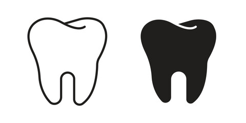 Tooth icon for web designs. editable pictogram.