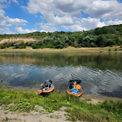 fishing boat on the river