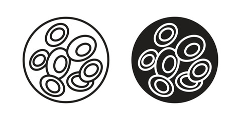 Thalassaemia icon for web designs. editable pictogram.