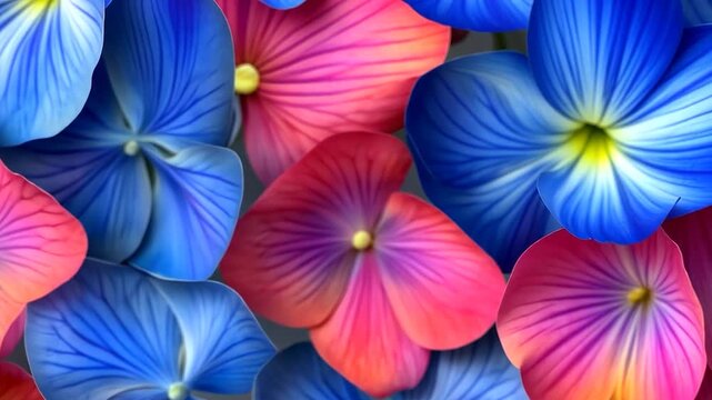 Close-up of vibrant, colorful flower petals