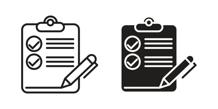 Survey icon for web designs. editable pictogram.