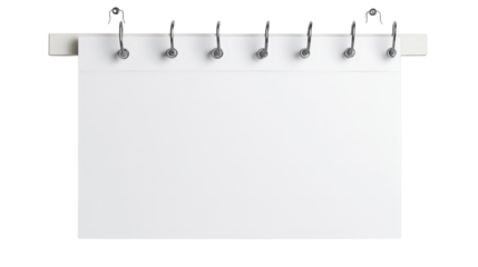 Hanging wall calendar with hooks, Transparent background, PNG file