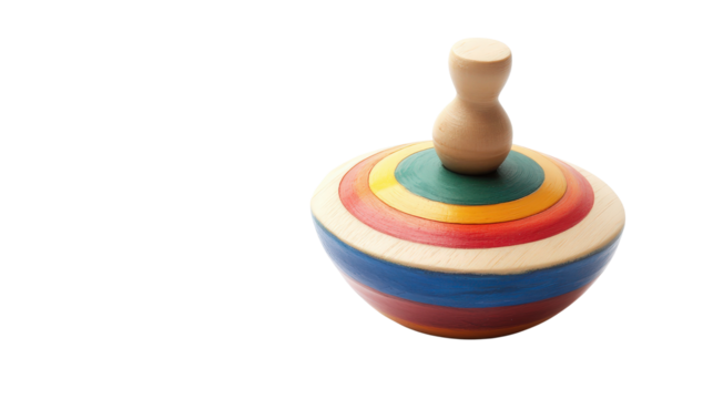 Hanukkah dreidel spinning toy, Transparent background, PNG file