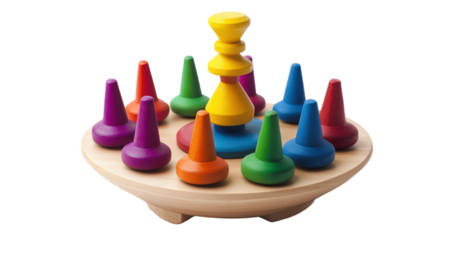 Hanukkah dreidel spinning toy, Transparent background, PNG file