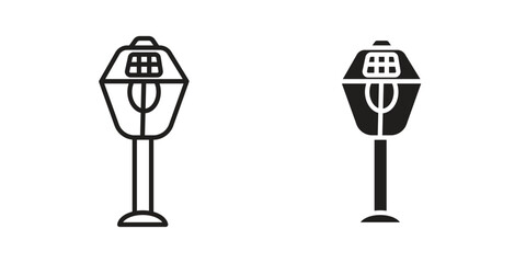 Solar Garden Light lamp icon for web designs. editable pictogram.