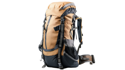 Hiking trekking backpack frame Transparent background, PNG file
