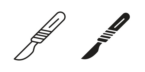 Scalpel icon for web designs. editable pictogram.