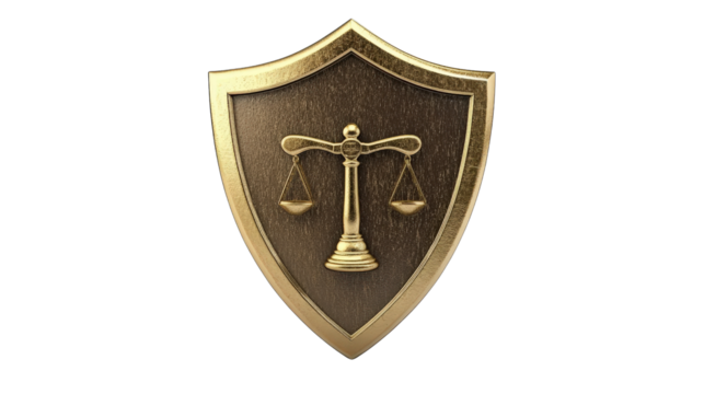 Legal protection symbol with shield and TM,Transparent background, PNG file