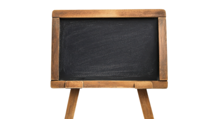 Mini chalkboard sign on stand, background isolated on a Transparent background, PNG file.