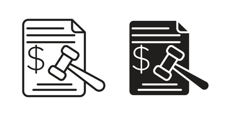 Fototapeta premium Penalty icon for web designs. editable pictogram.