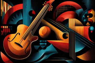 jazz music abstract poster bossa nova latin rhythmic blend of jazzy harmonies