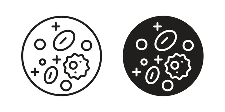 Leukemia icon for web designs. editable pictogram.