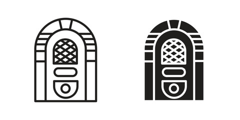 Jukebox icon for web designs. editable pictogram.