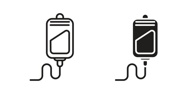Intravenous icon for web designs. editable pictogram.