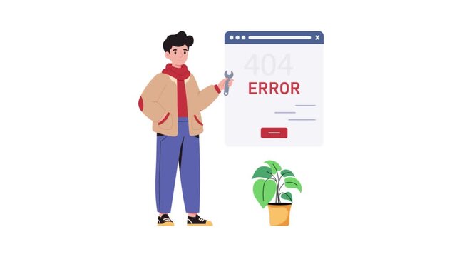 404 Page Not Found Video Animated Mp4 File