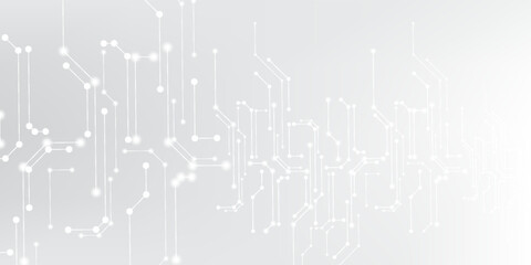 Grey white Abstract technology background, Hi tech digital connect, communication, high technology concept, science, technology background eps 10