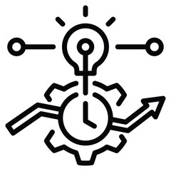 Future Business Innovation Icon Line Vector Illustration