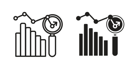 Benchmarking icon for web designs. editable pictogram.