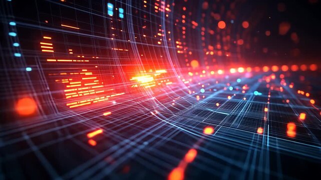 abstract background futuristic neon light glowing in cybernetic verse 