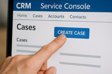 Crm service console create case management software customer relationship tool support system interface