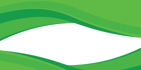 Abstract Green Wave Design with White Center for Background Use