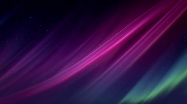 Gelombang Cahaya Aurora Abstrak di Langit Malam