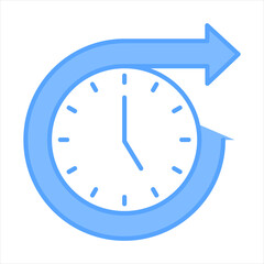 Long Term Blue Icon Vector Illustration