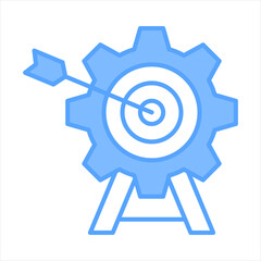 Purpose Blue Icon Vector Illustration
