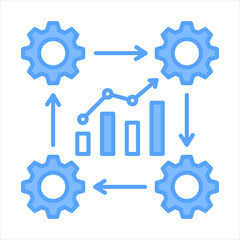 Progress Blue Icon Vector Illustration