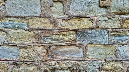 Close-Up of a Weathered Stone Wall