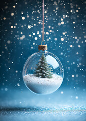 Shiny Christmas Tree in an ornament