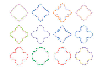  Badges and Emblems Design double Line- SET 12