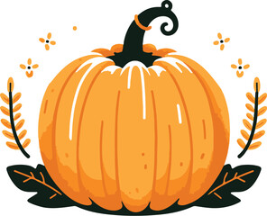 A Pumpkin clip art flat vector