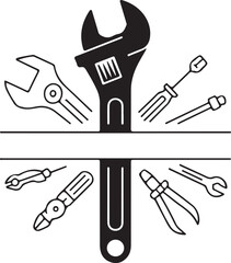 Repair icon Flat fill set collection